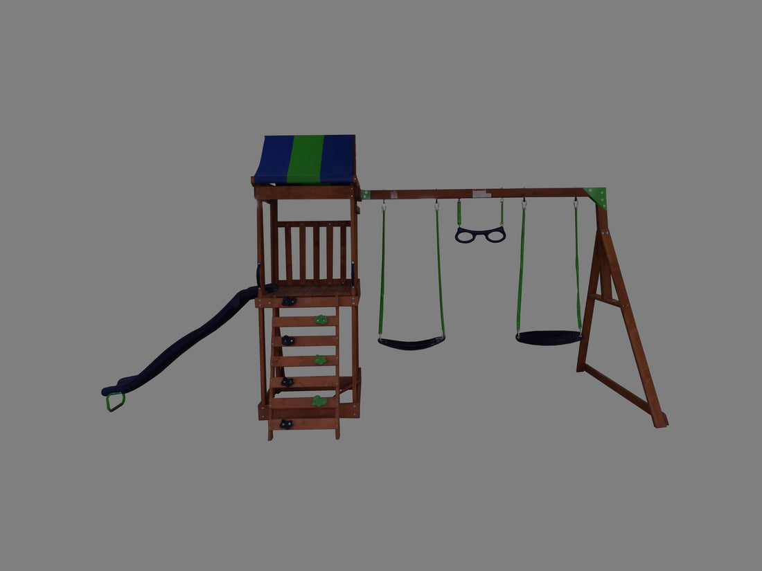  Wooden swing set darkened 