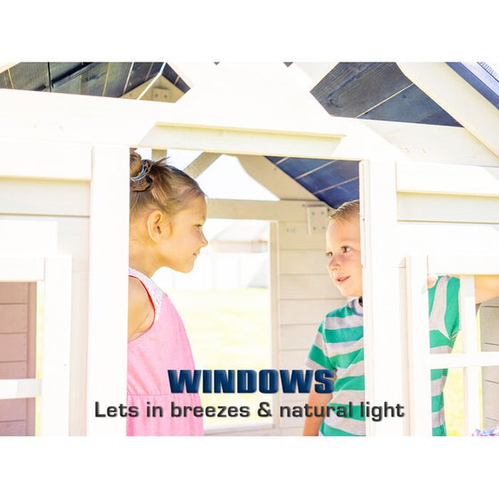 Wooden Cubby House Windows