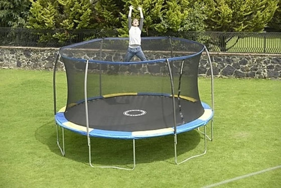 12ft Trampoline with Steel Enclosure and Flash Litezone