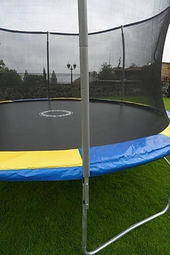 12ft Trampoline with Steel Enclosure and Flash Litezone