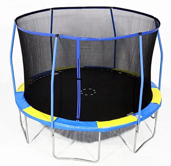 12ft Trampoline with Steel Enclosure and Flash Litezone